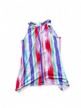 ✨Chandly multicoloured striped tank top with collar detail. Size: L✨